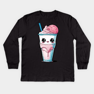 Kawaii Milkshake Kids Long Sleeve T-Shirt